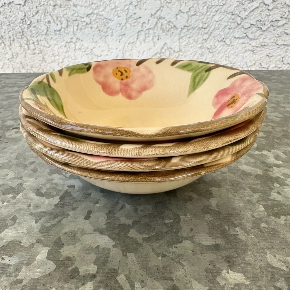 VTG Franciscan Desert Rose‎ FOUR bowls 5.75” Made in England